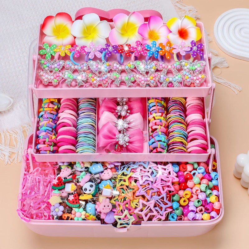 Travel Accessories For Girls - 546Pcs Set Aksesoris Rambut Elastis Tinggi