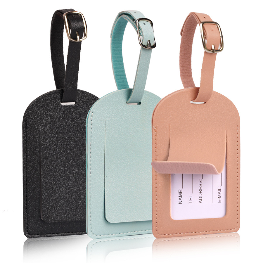Travel Accessories Unique - Tag Bagasi Wanita Pria Kulit PU