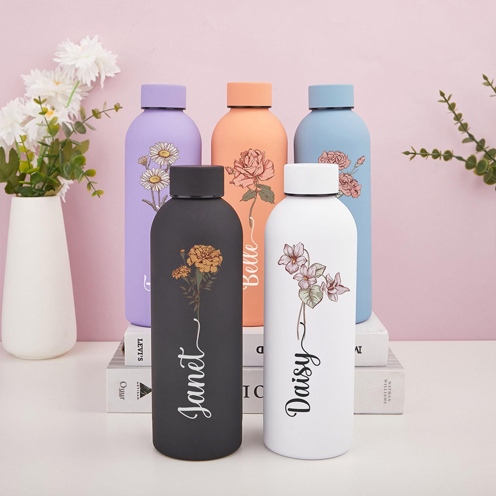 Travel Accessories Bottles - Botol Air Bermotif Bunga yang Dapat