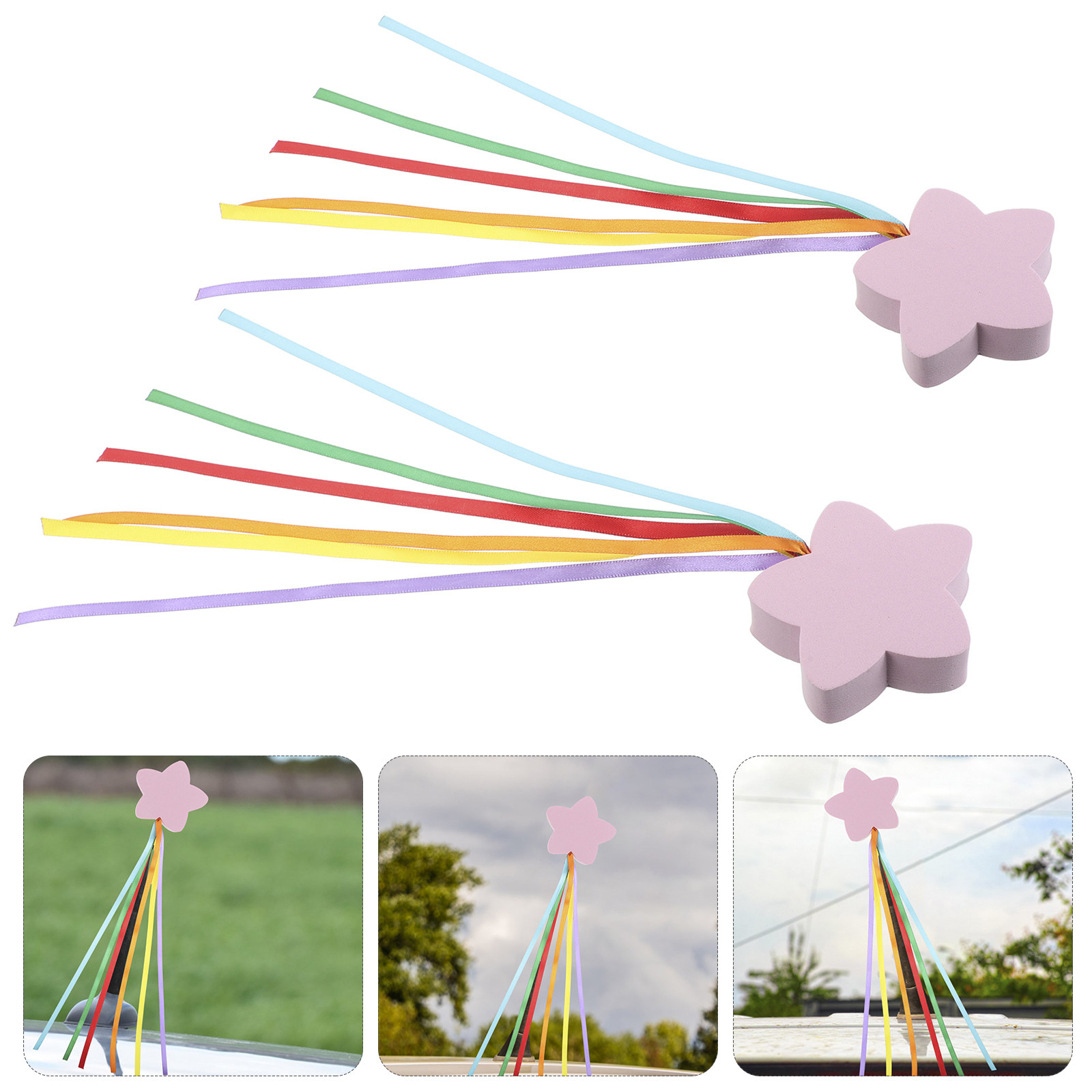 Travel Accessories Unique - 2Pcs Aksesoris Bola Antena Otomotif, Hiasan