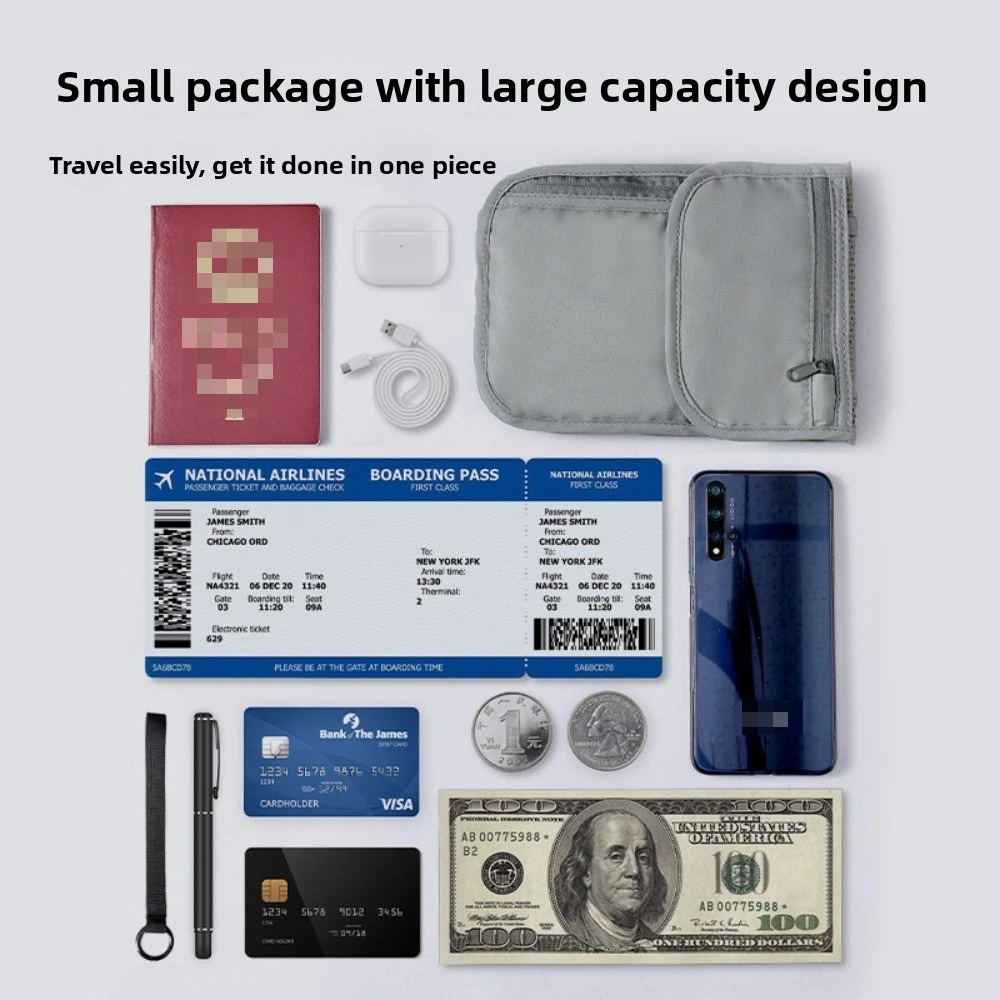 Travel Accessories Overseas - Tas Pinggang Tersembunyi Anti RFID, Tas