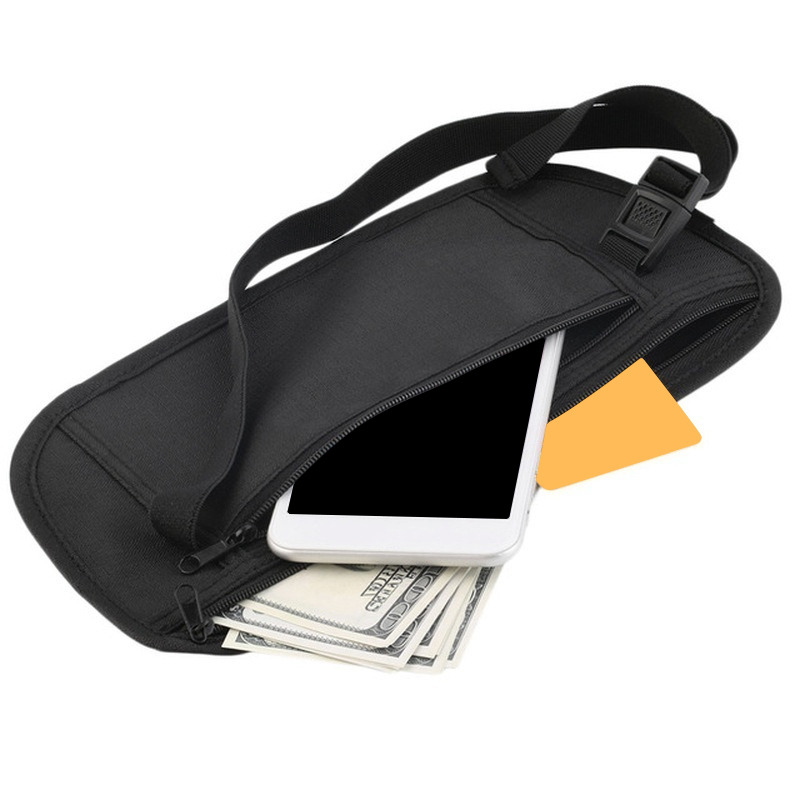 Money Belt Hidden - Kantong tas pinggang perjalanan, dompet keamanan