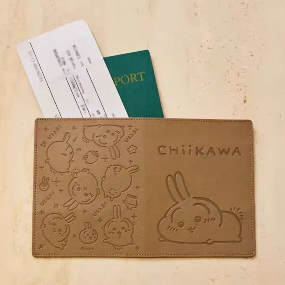 Travel Accessories In Japan - Tag Bagasi Kulit Kawaii Berstempel Emas