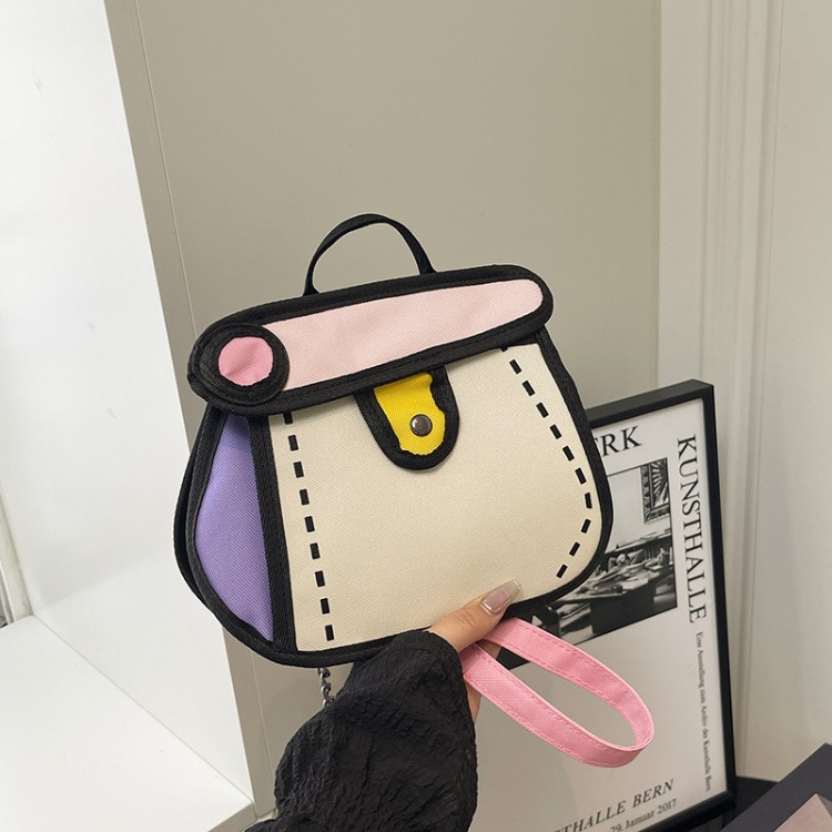 Travel Accessories For Young Women - Tas Selempang Kanvas Kartun Desain Unik,