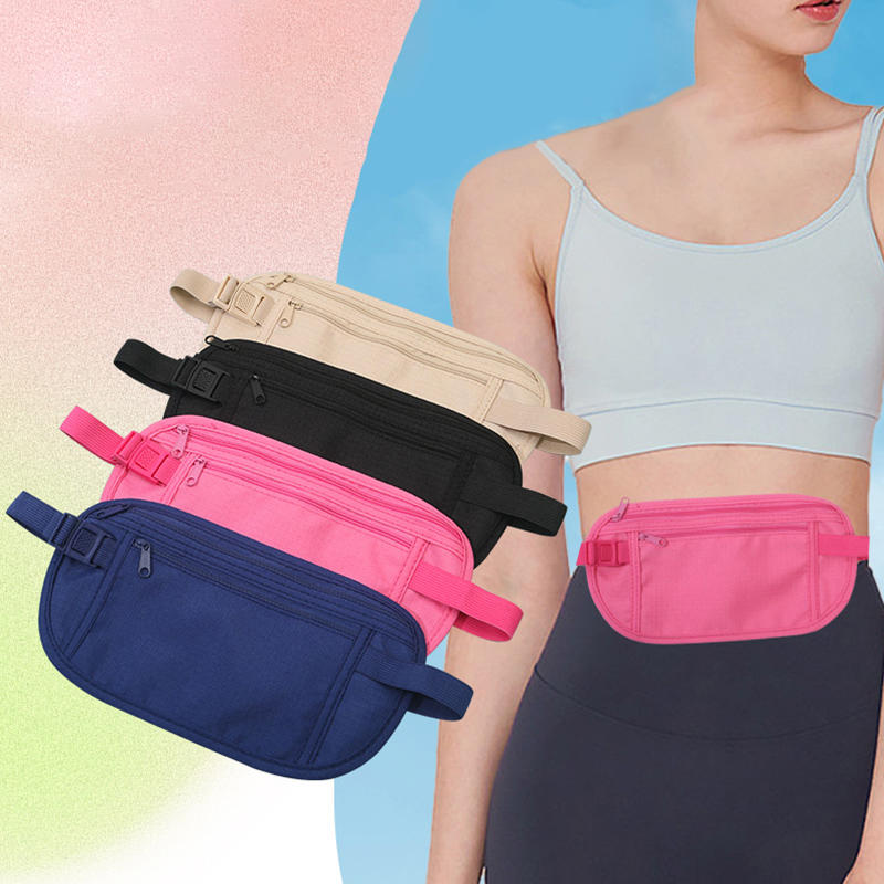 Money Belt Hidden - Kantong Paket Pinggang Perjalanan Tak Terlihat