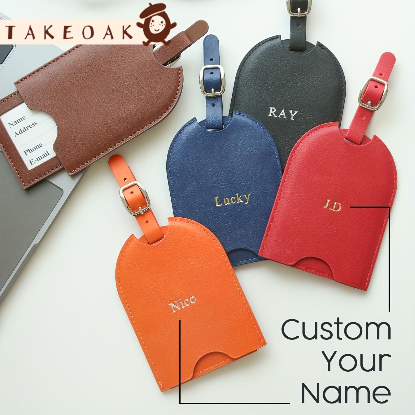Travel Accessories Overseas - Label Bagasi Kulit PU Custom Nama