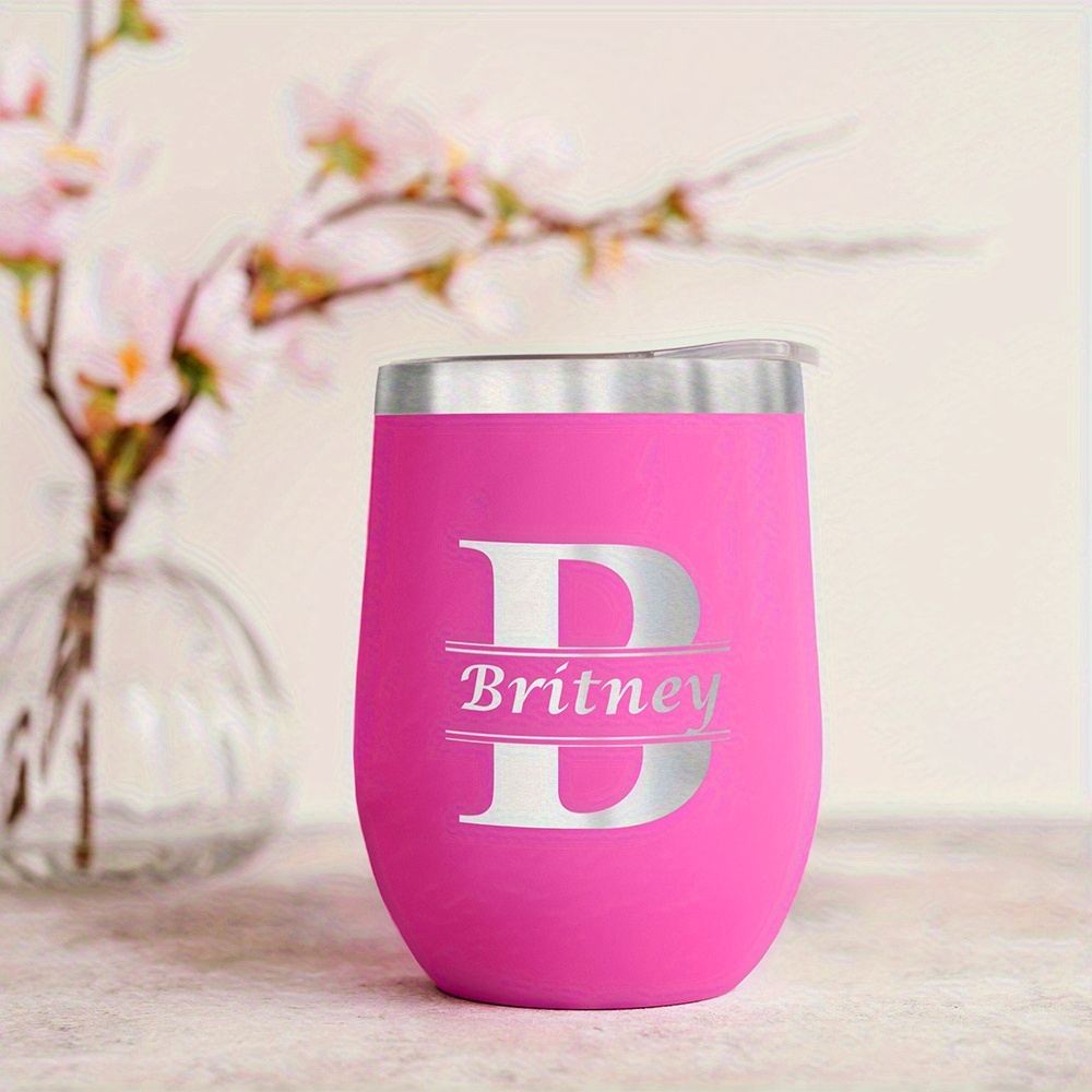 Travel Accessories Bottles - Gelas Anggur Monogram Nama yang Dipersonalisasi,