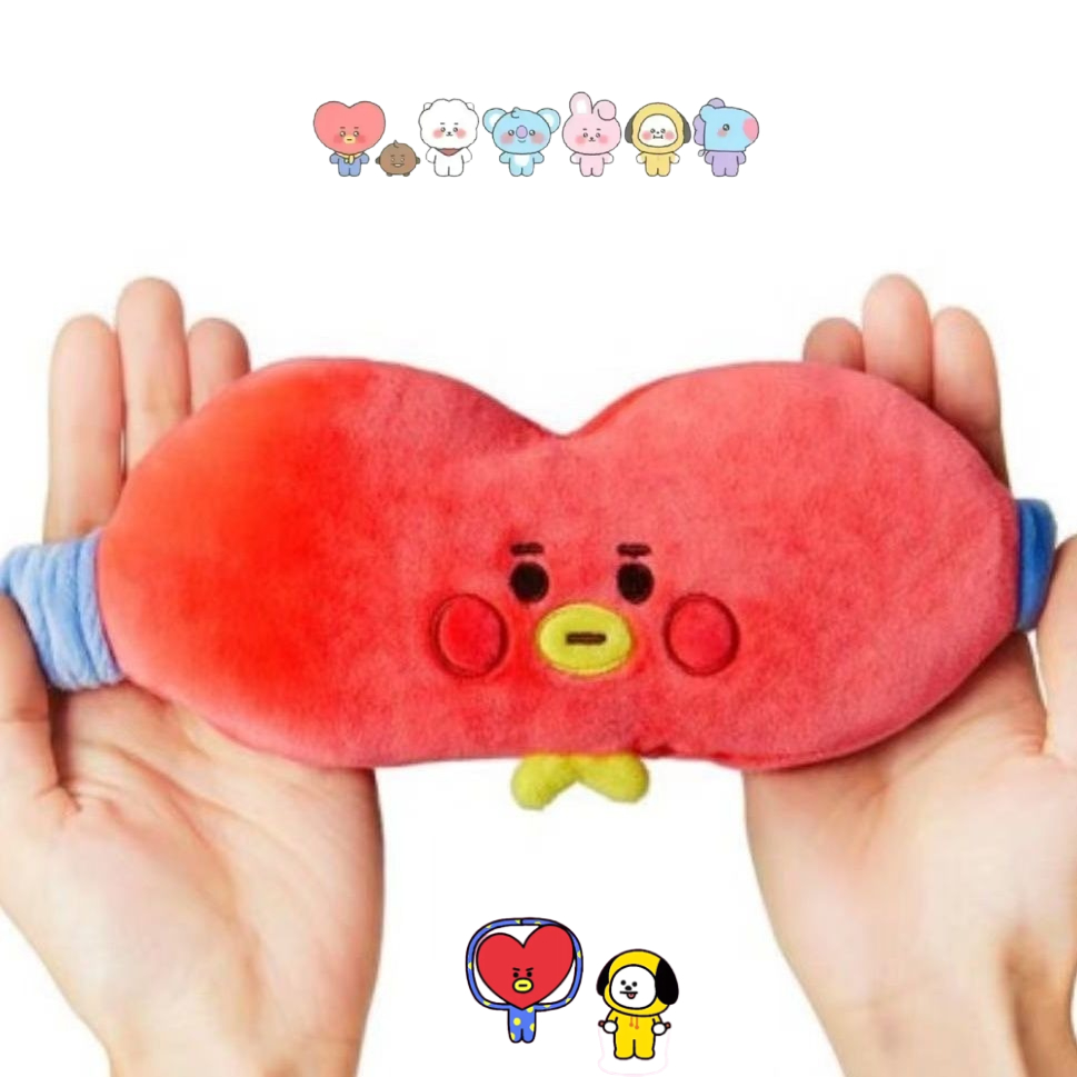 Travel Accessories Unisex - Masker mata boneka plush BT21 imut
