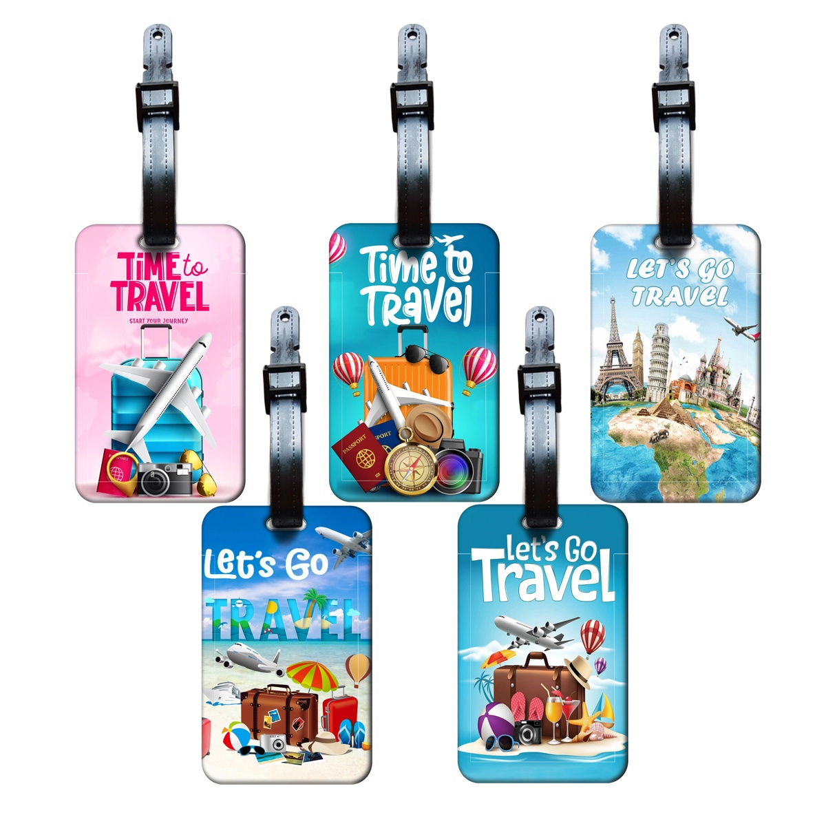 Travel Accessories Unique - Label Bagasi Gaya Perjalanan Pria Wanita,