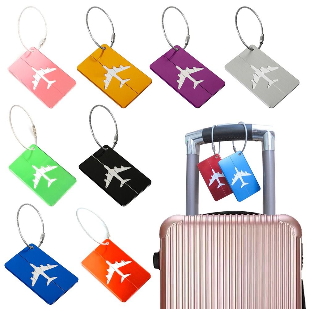 Travel Accessories Unique - Label bagasi perjalanan Aluminium, koper bagasi