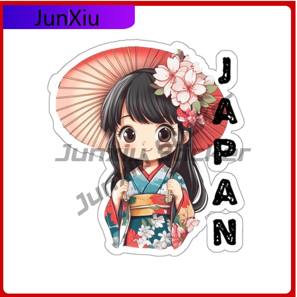 Travel Accessories In Japan - Stiker Perjalanan Jepang Stiker Gadis Jepang