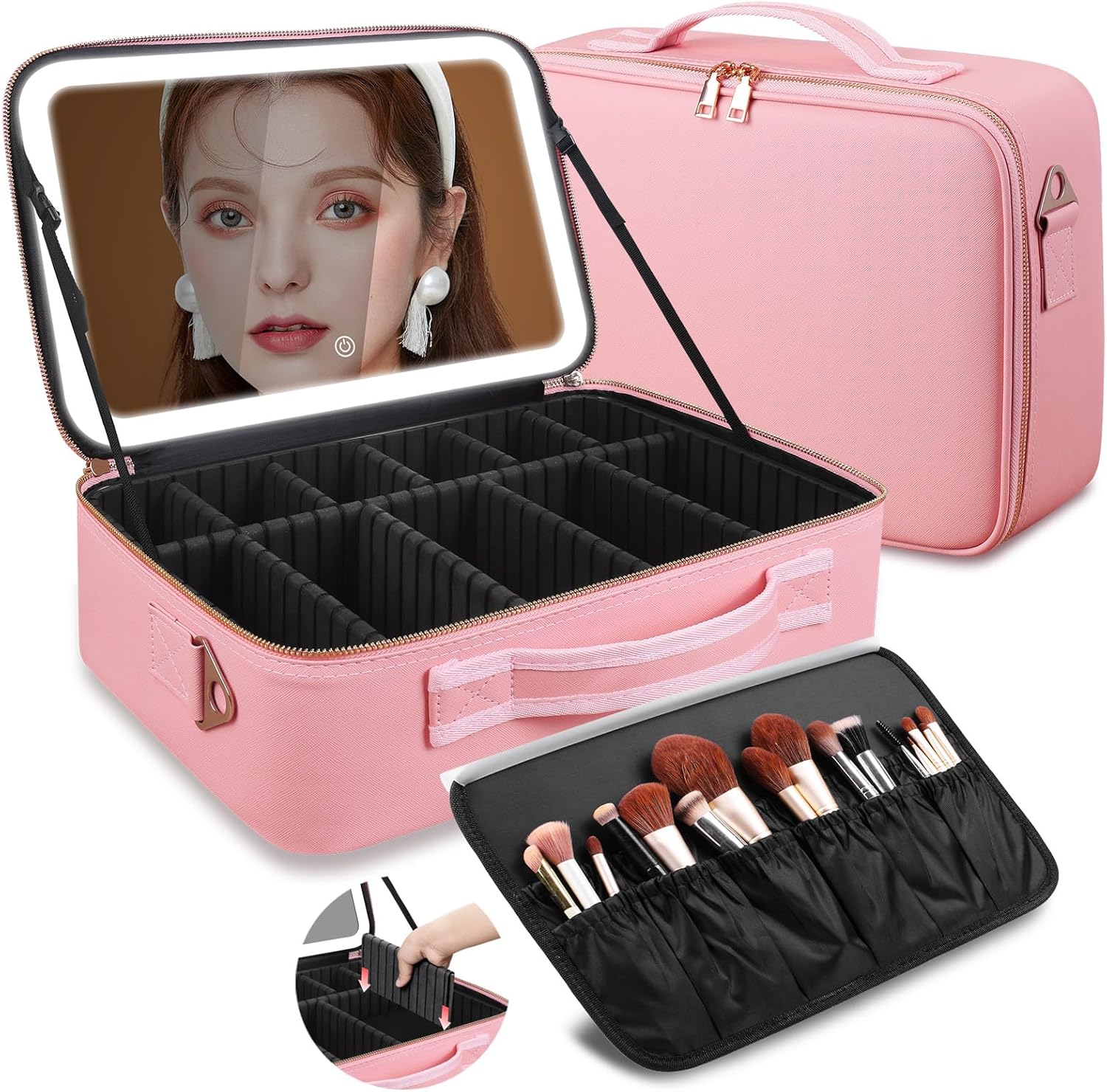Travel Accessories Toiletries - Tas Makeup Kapasitas Besar 15''X11'' dengan