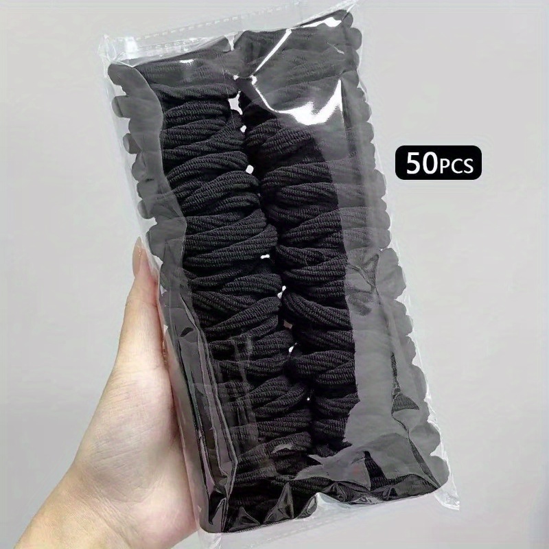 50 PCS Ikat Rambut Satin Nilon - Travel Accessories For Girls ulasan dan harga