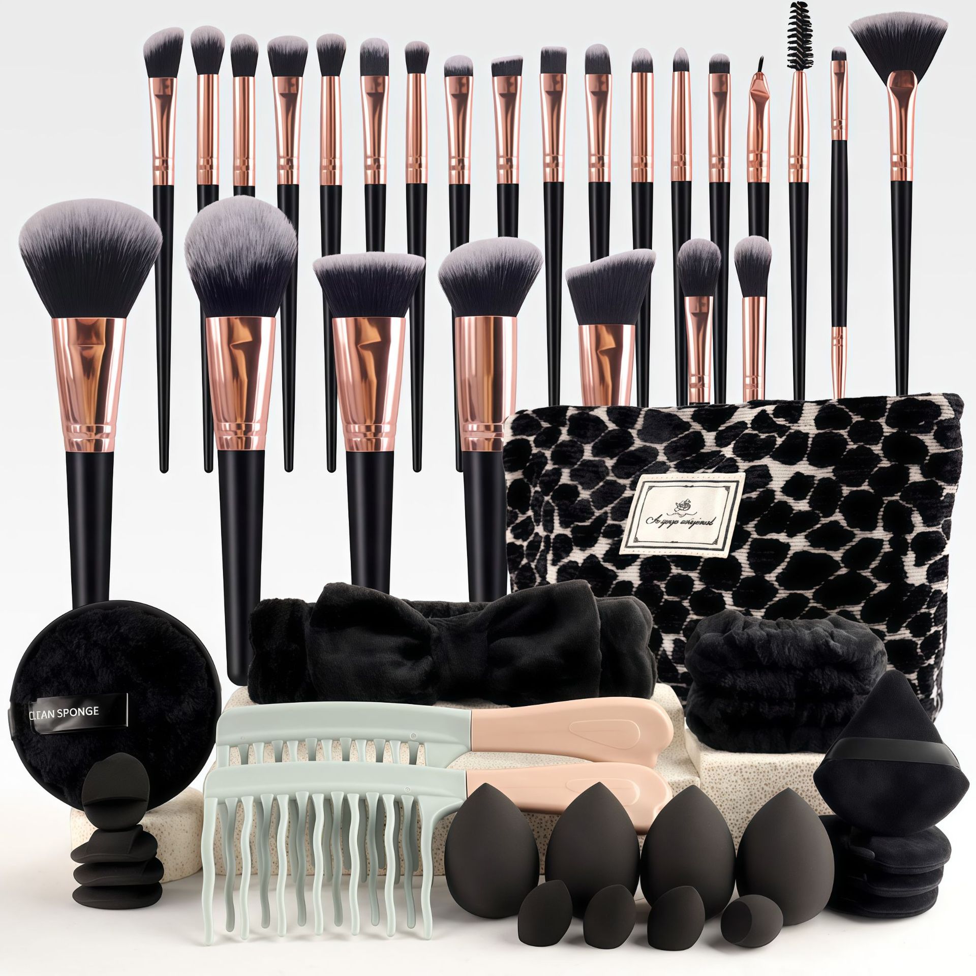 Set Kuas Makeup Gaya Chic deng - Travel Accessories Toiletries ulasan dan harga