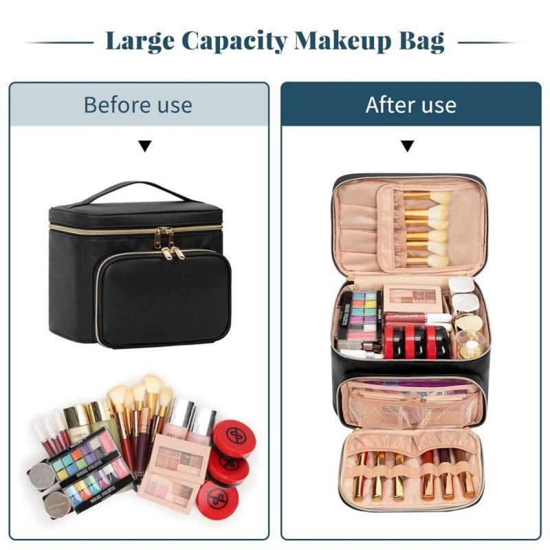 Tas Makeup Tahan Air Ukuran Be - Travel Accessories Toiletries ulasan dan harga
