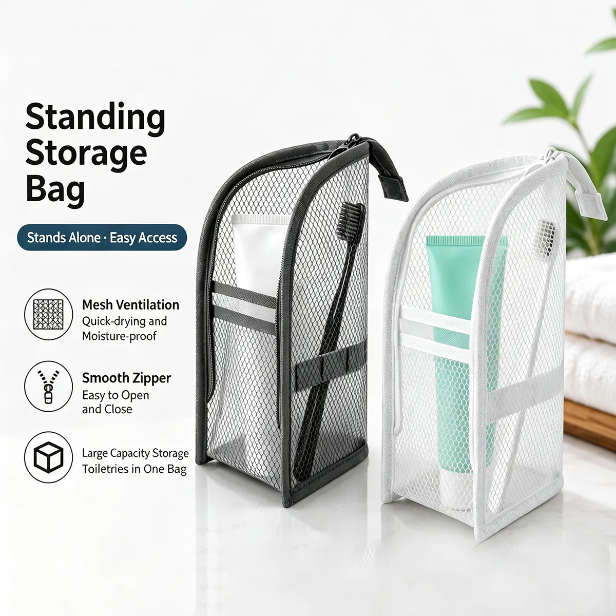 Tas Perlengkapan Mandi Berjari - Travel Accessories Toiletries ulasan dan harga