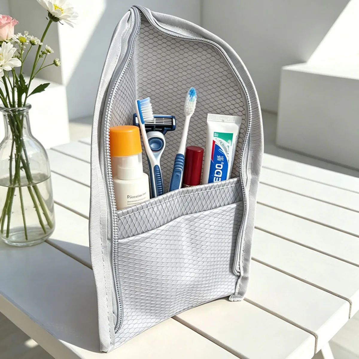 Tas Perlengkapan Mandi Berjari - Travel Accessories Toiletries ulasan dan harga
