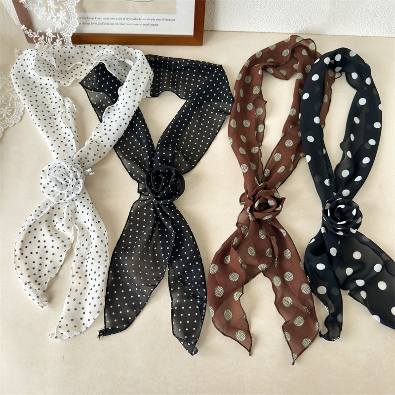 Ikat Rambut Kain Polkadot Deng - Travel Accessories For Young Women ulasan dan harga