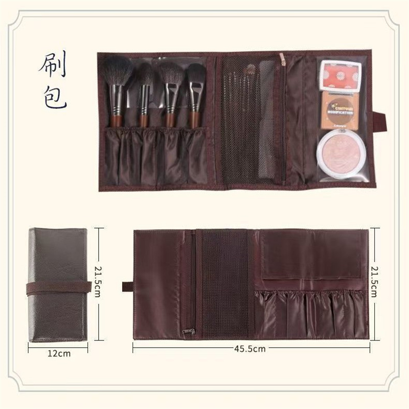 Tas Gulung Kuas Makeup Kulit P - Travel Accessories Toiletries ulasan dan harga