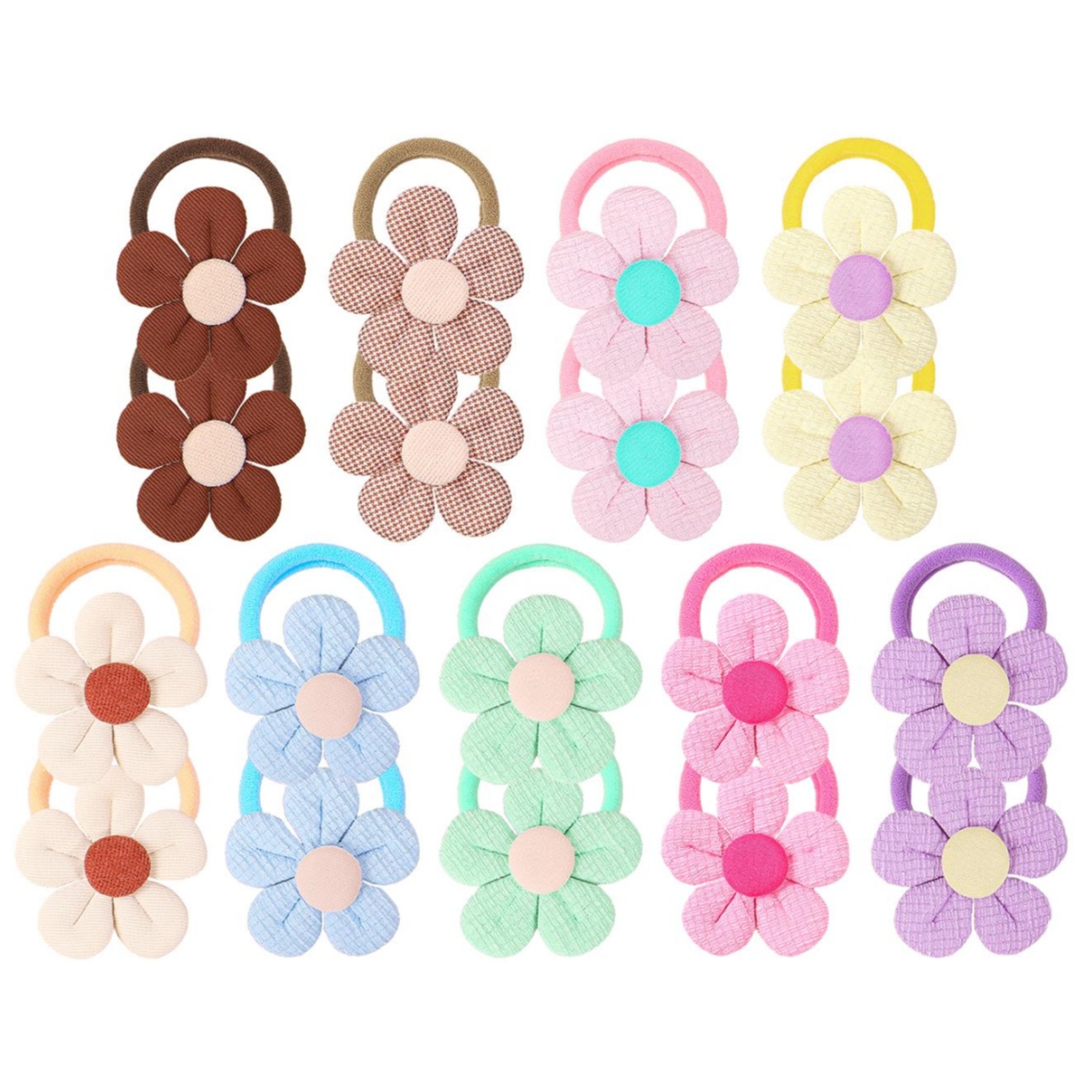 18 Buah Ikat Rambut Bunga Mata - Travel Accessories For Girls ulasan dan harga