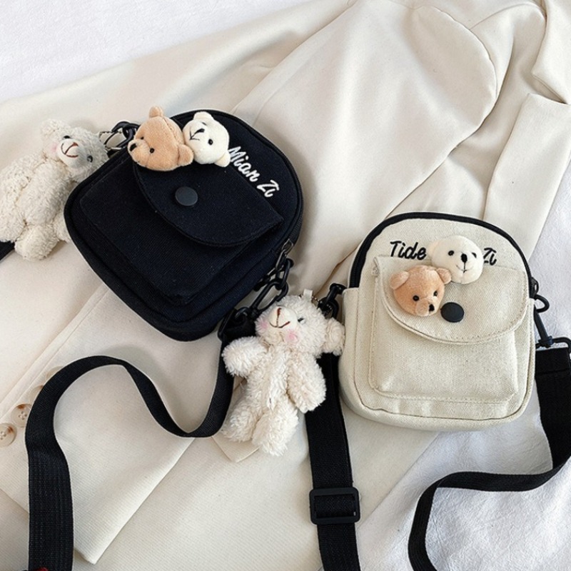 Tas Selempang Mini Kanvas Beru - Travel Accessories For Girls ulasan dan harga