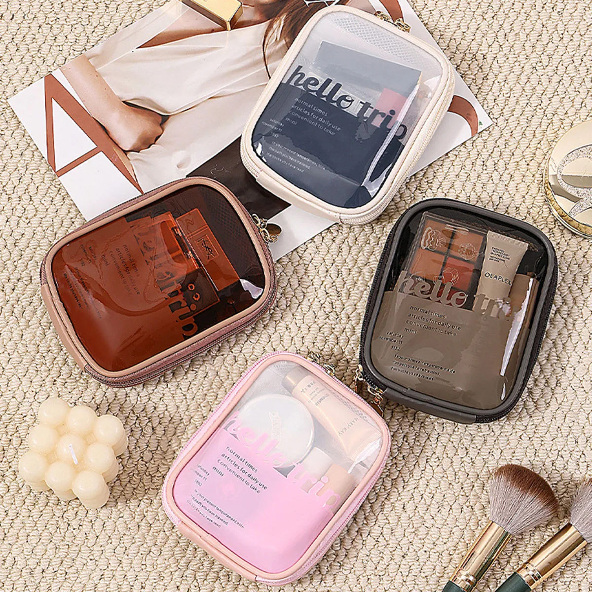 Kantong Kosmetik Transparan Po - Travel Accessories Toiletries ulasan dan harga
