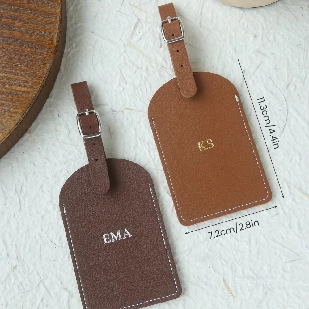 Tag Bagasi Kulit Vegan Monogra - Travel Accessories Unique ulasan dan harga