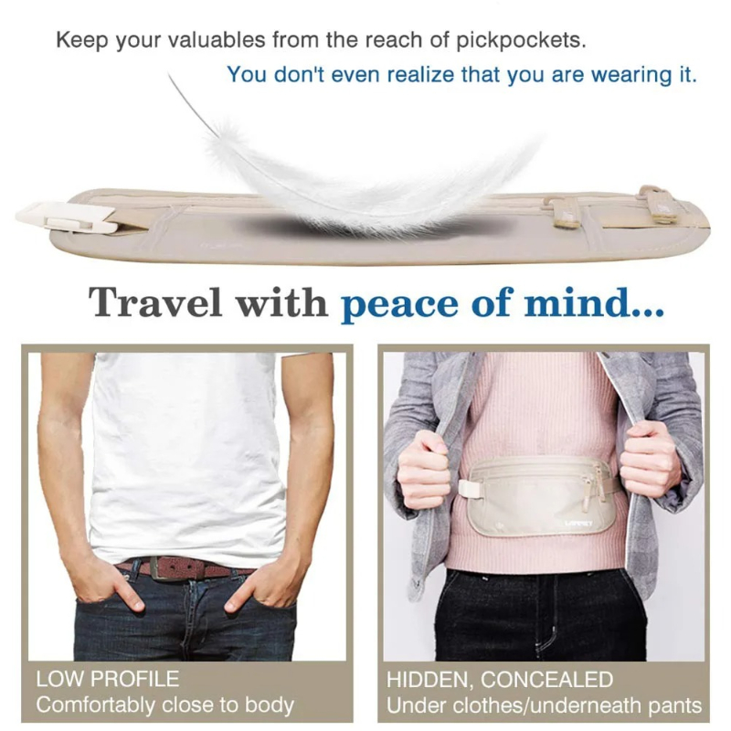 Tas Pinggang Perjalanan Tersem - Money Belt Hidden ulasan dan harga