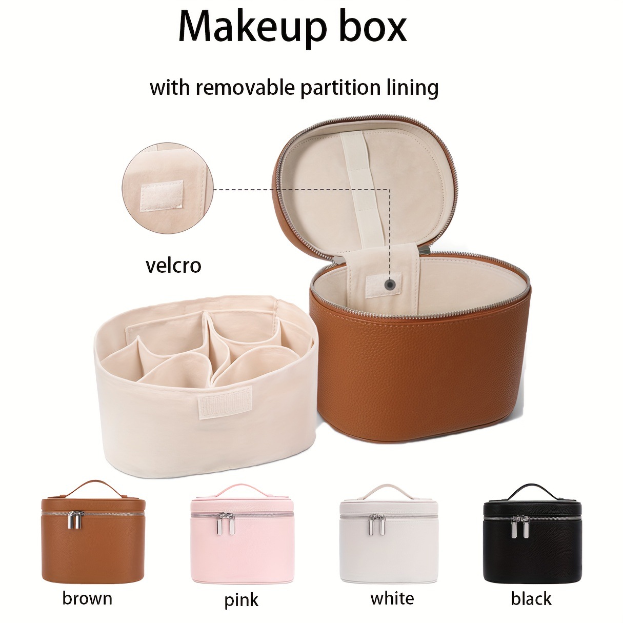 Tas Makeup Kulit PU Kapasitas  - Travel Accessories Toiletries ulasan dan harga