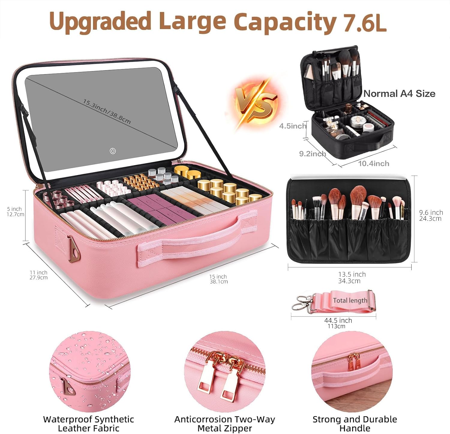 Tas Makeup Kapasitas Besar 15' - Travel Accessories Toiletries ulasan dan harga